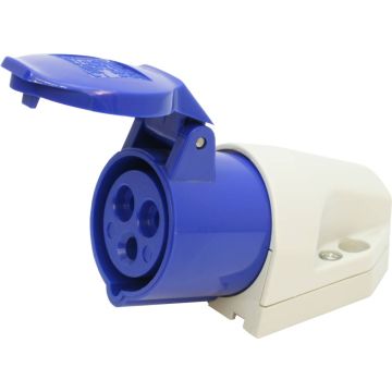 Wandsteckdose blau CEE 16A/3 (2P+E) 230V 6h IP44