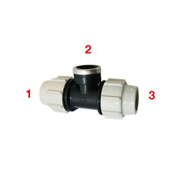 T-Stück 90° PLASSON PE90x3"x90 Innengewinde