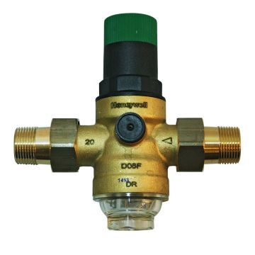 Druckminderer Messing Honeywell (Wasser) 1 1/4" mit Klarsichtfiltertasse / ohne Manometer