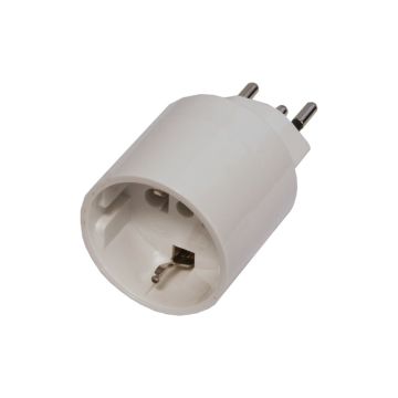 Universaladapter T12 /  Schuko weiss 10A Sicherung