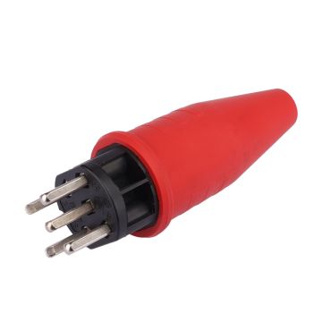 Gummi-Stecker T25 16A 230/400V IP44