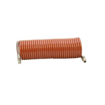 Tuyau flexible en spiral - longueur 7.5 m avec raccords les deux côtés - 1/4"