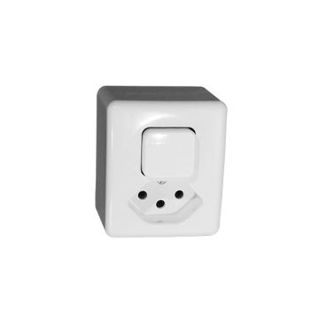 Kombination AP trocken weiss Feller Standard S3 + T13 