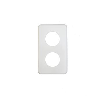 Plaque de recouvrement 2x1 43 mm blanc Feller Standard