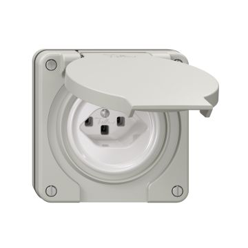 NUP Steckdose FELLER NEVO T23 lichtgrau IP21