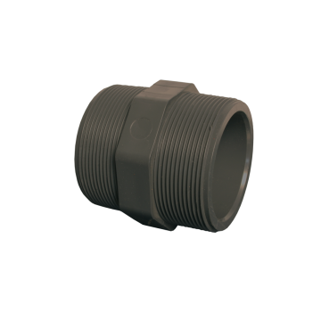 Doppelnippel PVC grau 2 1/2" x 2 1/2"