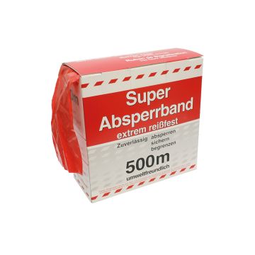 Absperrband reissfest 500 m rot/weiss