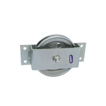 Seitenrolle Ø 120 mm Rolle GG, mit Kugellager, Bügel verzinkt