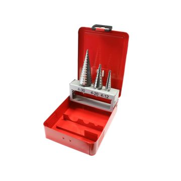Stufenbohrersatz Ruko HSS 3-teilig / 4-30 4-20 4-12