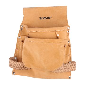 Nagel- und Werkzeugtasche, Spaltleder - 8 Fächer