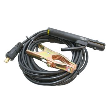 Schweisskabel 25mm2 -  2x5m - konfektioniert mit 1 Elektrodenhalter 400A , 1 Erdkabelzange 300A