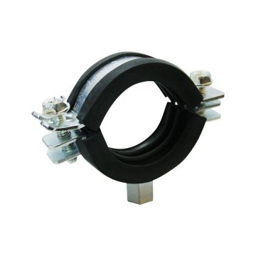 Rohrschelle verzinkt schallgedämmt 100 - 105 mm Anschluss M8/M10