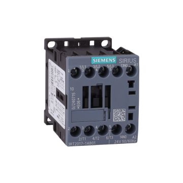 Leistungsschütz SIEMENS AC-3 12A 5.5kW 3p 1S AC 400V 50/60Hz BG S00, Schraubanschluss