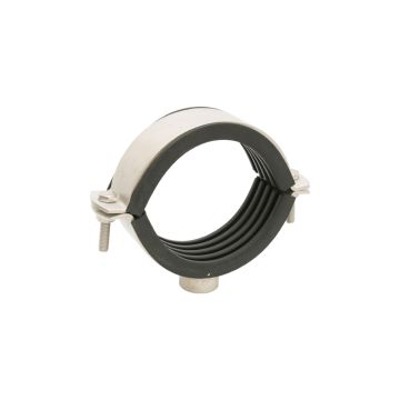 Rohrschelle INOX V4A schallgedämmt 3" Ø 88 - 91 mm