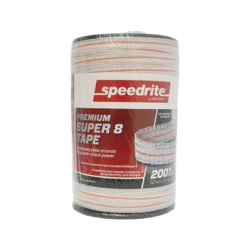 Zaunband Super Tape 8 weiss-rot 