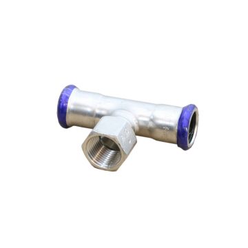 T-Stück Pressfitting Edelstahl DN42-3/4"IG-42