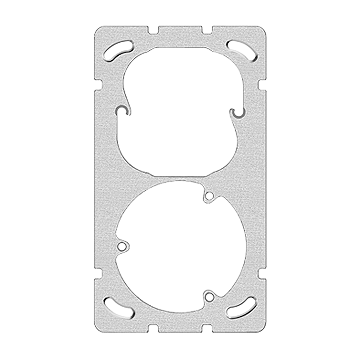 Befestigungsplatte vertikal2x1 FELLER / 137x77 mm / 1x 52 mm (3xT13) (für UP-Kombi)