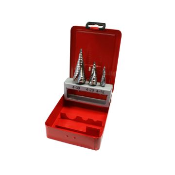 Stufenbohrersatz Ruko HSS 3-teilig / 4-30 4-20 4-12 