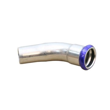 Bogen 45° Pressfitting Edelstahl DN22 mit einseitigem Einschiebeende