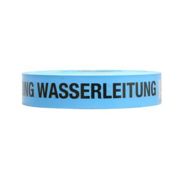 Warnband ACHTUNG WASSERLEITUNG blau 250 m / 40 mm