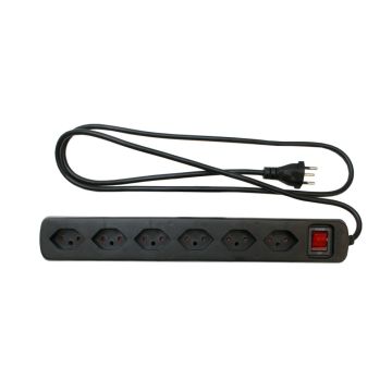 Prise multiple noir 1.5m 6x T13 traversal
