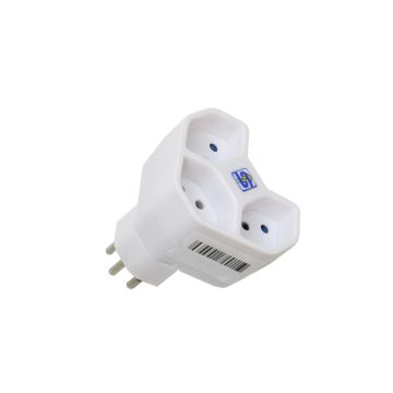 Adapteur multiple blanc MANTA 3xT13 
