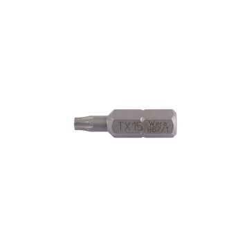 Bit 1/4"-6kt TX15x25 Schraubendrehereinsatz WERA TORX 
