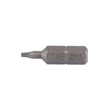 Bit 1/4"-6kt Schraubendrehereinsatz WERA TORX TX6x25