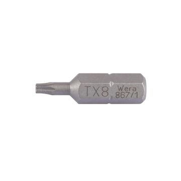 Bit 1/4"-6kt Schraubendrehereinsatz WERA TORX TX8x25