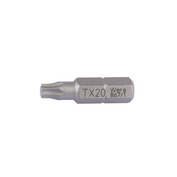 Bit 1/4"-6kt Schraubendrehereinsatz WERA TORX TX20x25