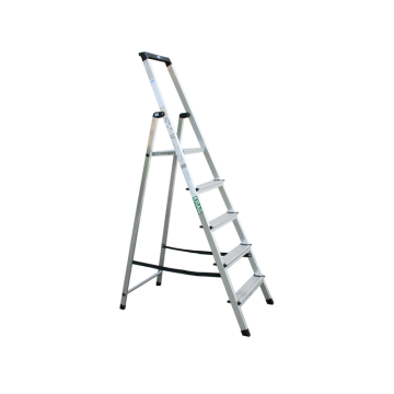 Stufen-Stehleiter ALU 1x5 Stufen (inklusive Plattform)