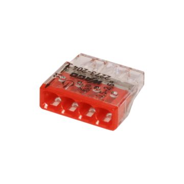 WAGO Steckklemme rot transparent 4L 0.5 - 2.5 mm