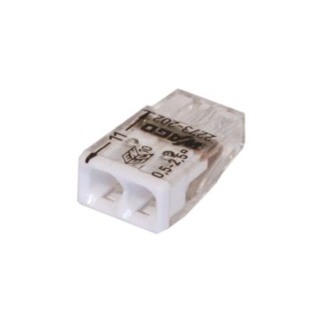 WAGO Steckklemme weiss transparent 2L 0.5 - 2.5 mm2 