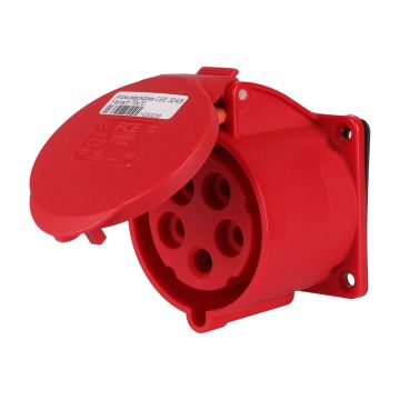 Anbausteckdose gerade CEE 32A/5 (3L+N+E) 400V 6h 70x70