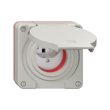 NUP Steckdose FELLER NEVO T23 lichtgrau IP55