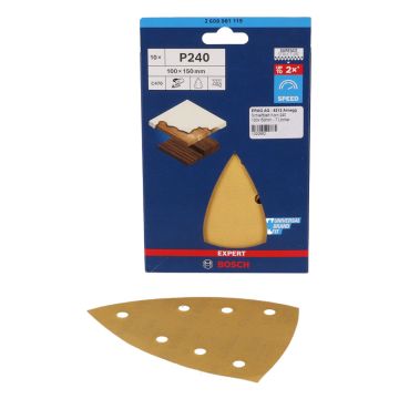 Schleifblatt BOSCH 100x150mm - 7 Löcher - Korn 240