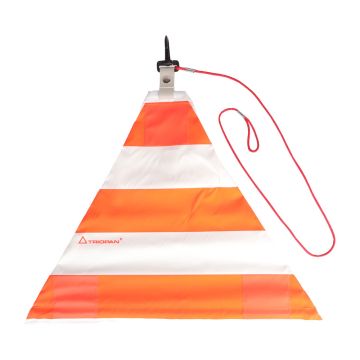 Warnsignal mit Reflexeinsätzen rot/weiss