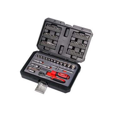 Steckschlüssel- Bit-Koffer TOMAC 85 teilig 1/4" 6-kant 1/4"