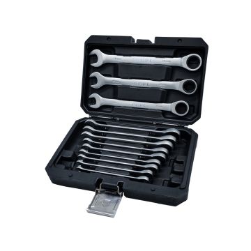 Ratschen-Ringgabelschlüsselsatz TOMAC 12-teilig 8 - 19mm gerade