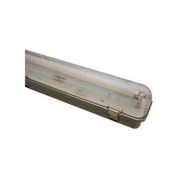 Feuchtraumleuchte IP65 EVG 1x36W T8 Inox Clips 