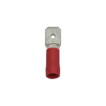 Flachstecker PVC isoliert rot 0.5-1.5 mm2  6.3mm