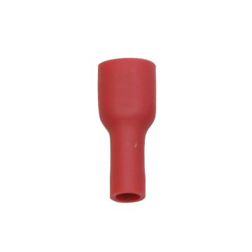 Flachsteckhülse PVC vollisoliert rot 0.5-1.5 mm2  6.3mm