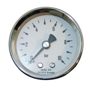 Manometer 1/4"  0-10 bar  Ø54mm mit Anschluss hinten