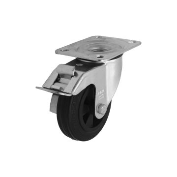 Lenkrolle mit Vollgummireifen Ø 160 mm "Stop Fix" / KF / GL