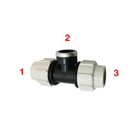 T-St&uuml;ck 90&deg; PLASSON PE90x3"x90 Innengewinde