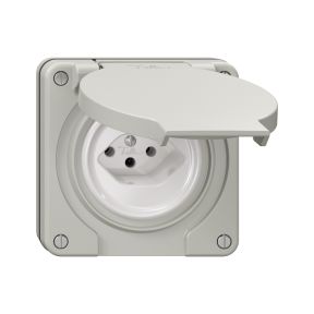 NUP Steckdose FELLER NEVO T13 lichtgrau IP21