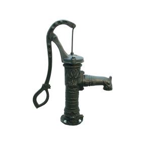 Ziehbrunnenpumpe Nostalgie Geh&auml;use GG grau lackiert