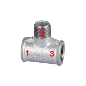 T-St&uuml;ck verzinkt Nr. 133 - 1/2" IG/AG/IG