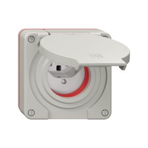 NUP Steckdose FELLER NEVO T23 lichtgrau IP55