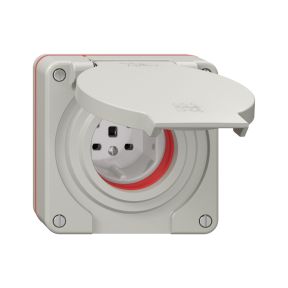 NUP Steckdose FELLER NEVO T25 lichtgrau IP55